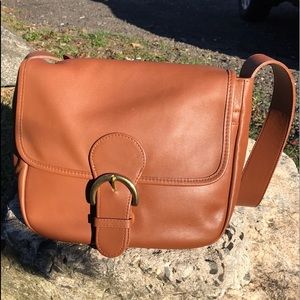 Coach brown leather messenger bag